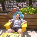 Robin in her relaxed state in the Margaritaville lounge chair